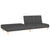 2-Seater Sofa Bed Dark Grey Fabric