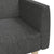 2-Seater Sofa Bed Dark Grey Fabric