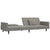 2-Seater Sofa Bed with Two Pillows Light Grey Velvet