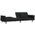 2-Seater Sofa Bed with Two Pillows Black Velvet