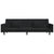 2-Seater Sofa Bed with Two Pillows Black Velvet