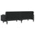 2-Seater Sofa Bed with Two Pillows Black Fabric