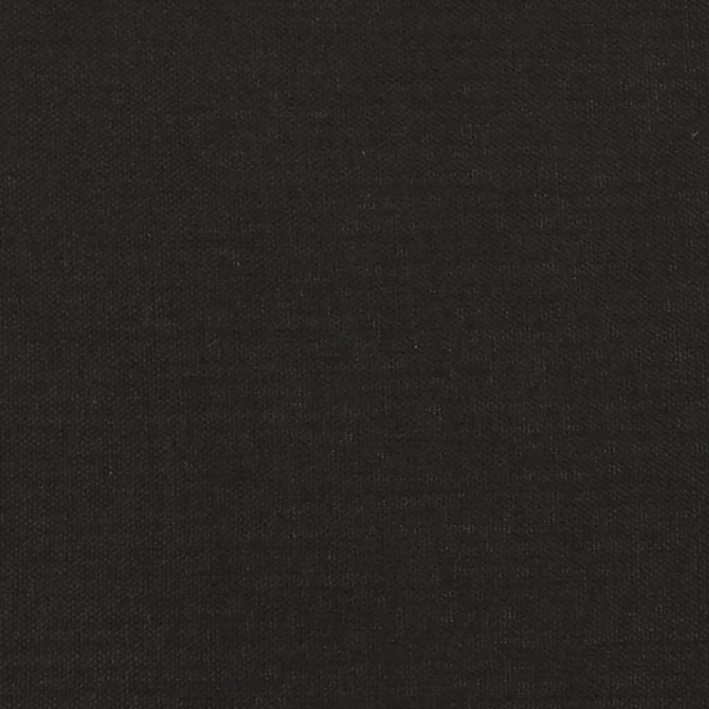 2-Seater Sofa Bed with Two Pillows Black Fabric