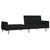 2-Seater Sofa Bed Black Fabric