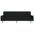 2-Seater Sofa Bed Black Fabric