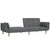 2-Seater Sofa Bed with Two Pillows Light Grey Fabric