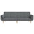 2-Seater Sofa Bed with Two Pillows Light Grey Fabric