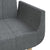 2-Seater Sofa Bed with Two Pillows Light Grey Fabric