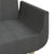 2-Seater Sofa Bed with Two Pillows Dark Grey Fabric