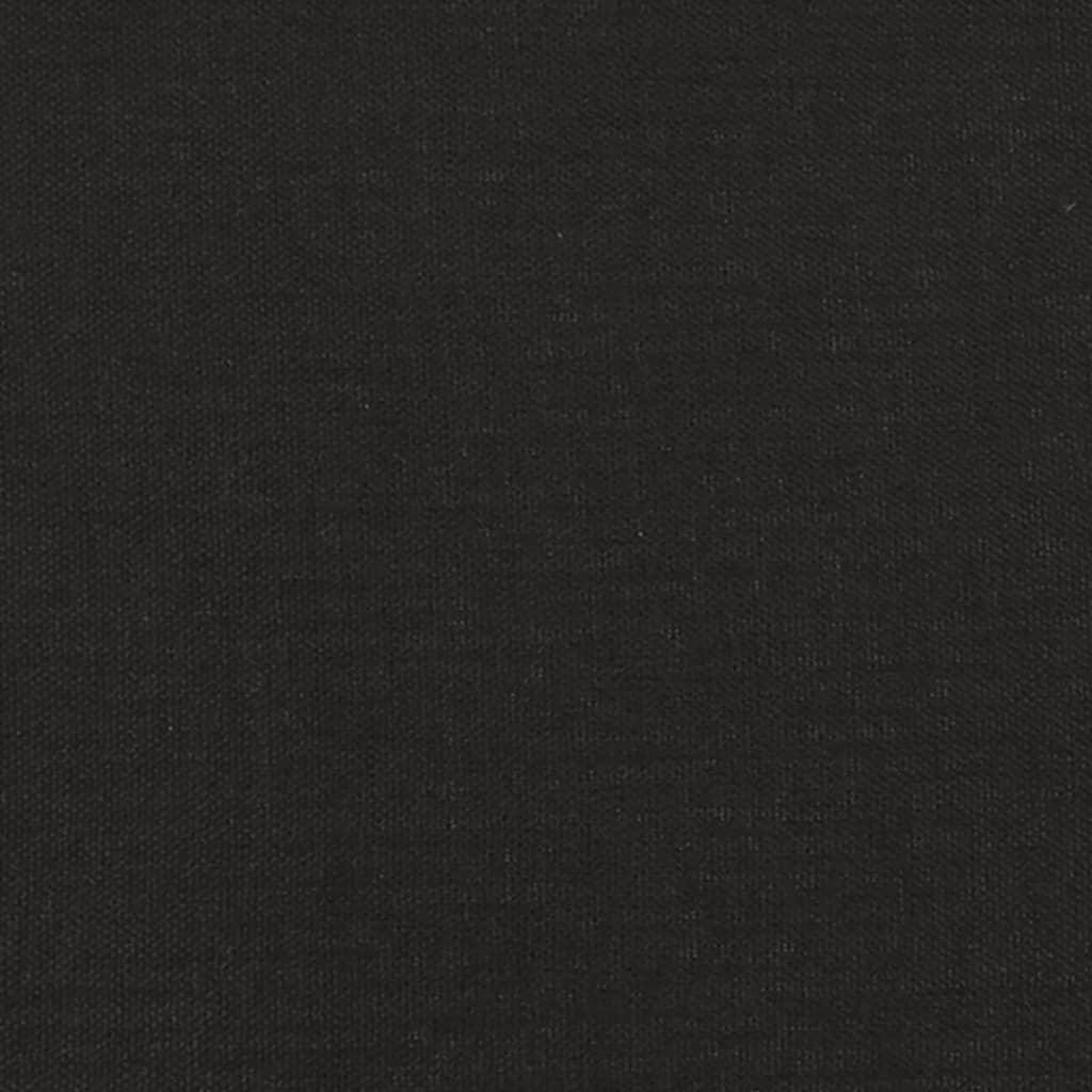 2-Seater Sofa Bed with Two Pillows Black Fabric