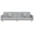 2-Seater Sofa Bed with Two Pillows Light Grey Fabric