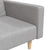 2-Seater Sofa Bed with Two Pillows Light Grey Fabric