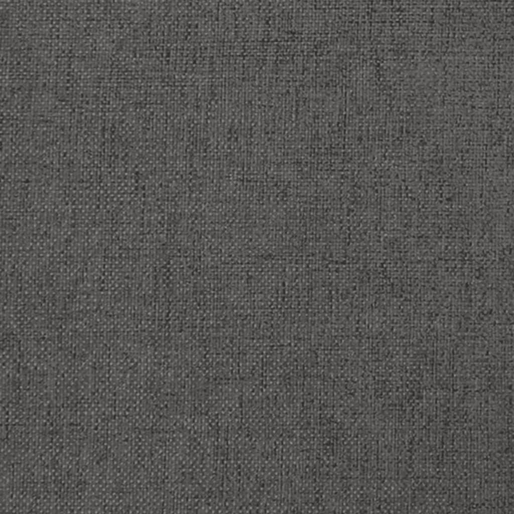 2-Seater Sofa Bed with Two Pillows Dark Grey Fabric