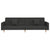 2-Seater Sofa Bed with Two Pillows Black Fabric