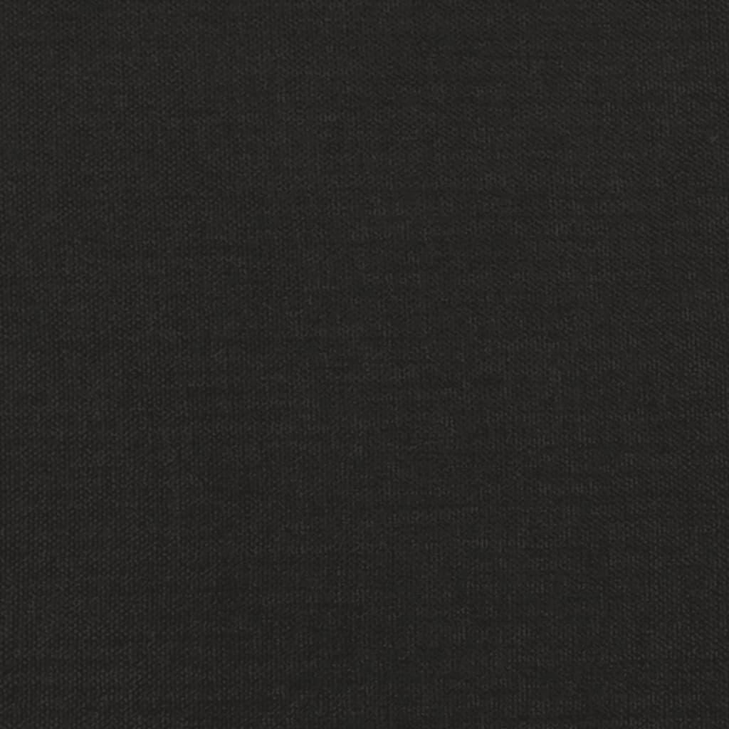 2-Seater Sofa Bed with Two Pillows Black Fabric