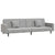 2-Seater Sofa Bed with Two Pillows Light Grey Velvet