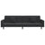 2-Seater Sofa Bed with Two Pillows Black Velvet