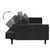 2-Seater Sofa Bed with Two Pillows Black Velvet