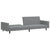 2-Seater Sofa Bed Light Grey Velvet