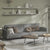 2-Seater Sofa Bed Light Grey Velvet