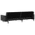 2-Seater Sofa Bed Black Faux Leather