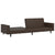 2-Seater Sofa Bed Brown Faux Leather