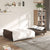 2-Seater Sofa Bed Brown Faux Leather