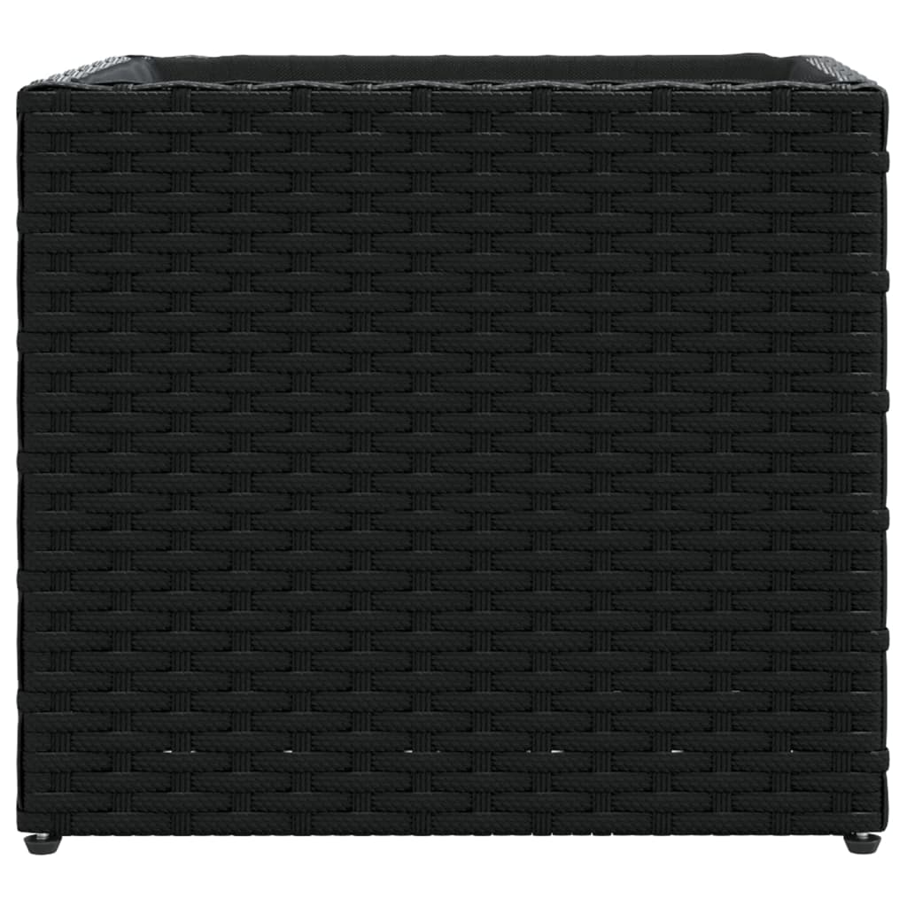 Garden Planter Black 36x30x32 cm Poly Rattan
