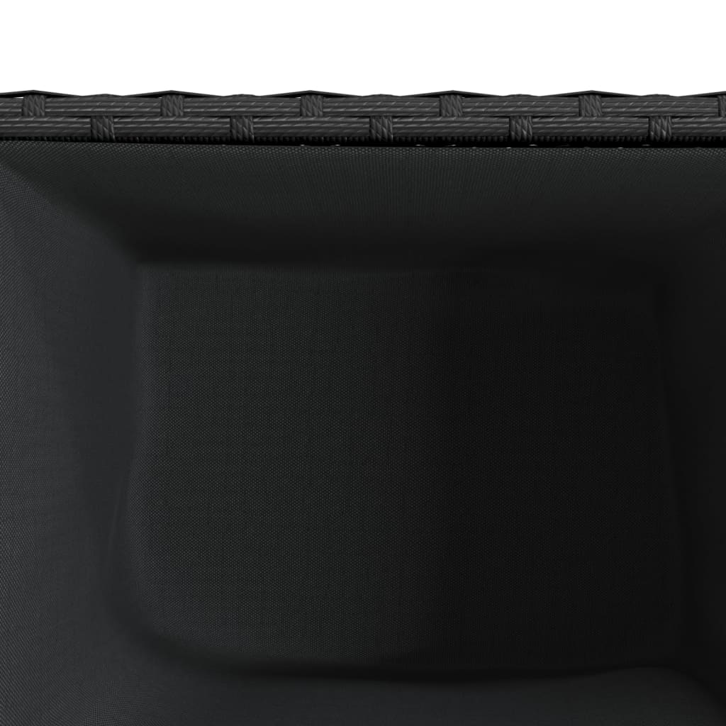 Garden Planter Black 36x30x32 cm Poly Rattan