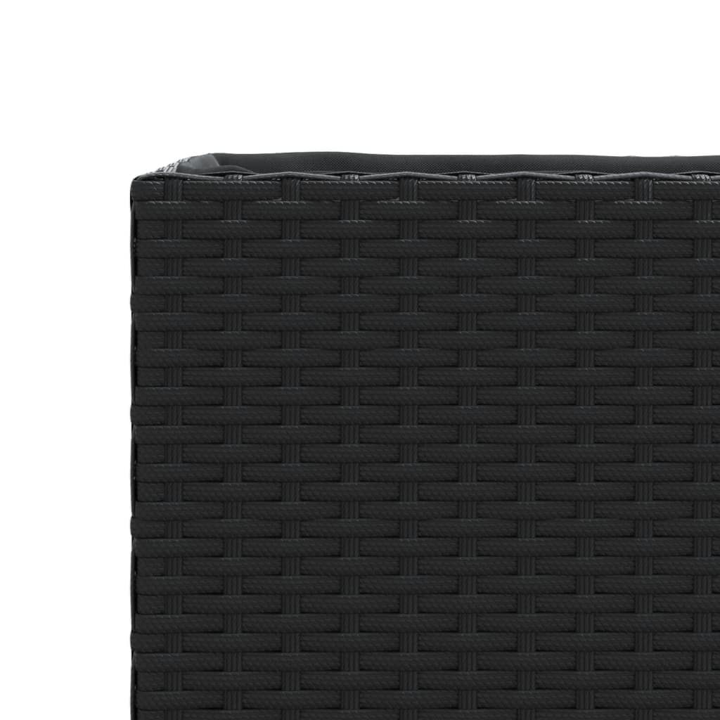 Garden Planter Black 36x30x32 cm Poly Rattan
