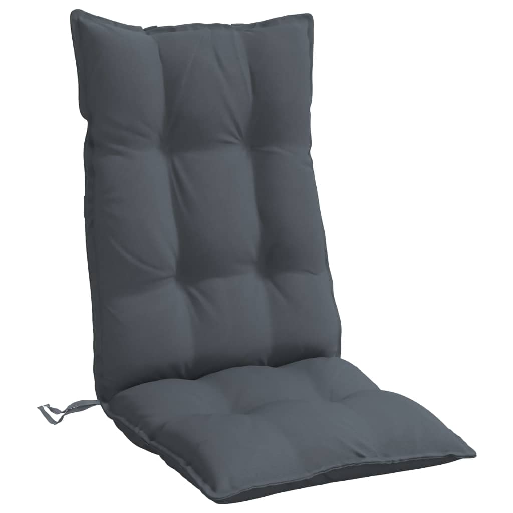 Highback Chair Cushions 2 pcs Anthracite Oxford Fabric