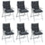 Lowback Chair Cushions 6 pcs Anthracite Oxford Fabric