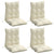 Lowback Chair Cushions 4 pcs Cream Oxford Fabric