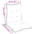 Lowback Chair Cushions 4 pcs Cream Oxford Fabric