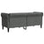 Chesterfield Sofa 2-Seater Dark Grey Fabric