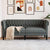 Chesterfield Sofa 2-Seater Dark Grey Fabric