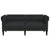 Chesterfield Sofa 2-Seater Black Fabric