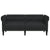 Chesterfield Sofa 2-Seater Black Fabric