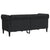 Chesterfield Sofa 2-Seater Black Fabric