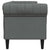 Chesterfield Sofa 3-Seater Dark Grey Fabric