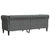 Chesterfield Sofa 3-Seater Dark Grey Fabric