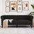 Chesterfield Sofa 3-Seater Black Fabric