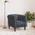 Sofa Chair Dark Grey Velvet