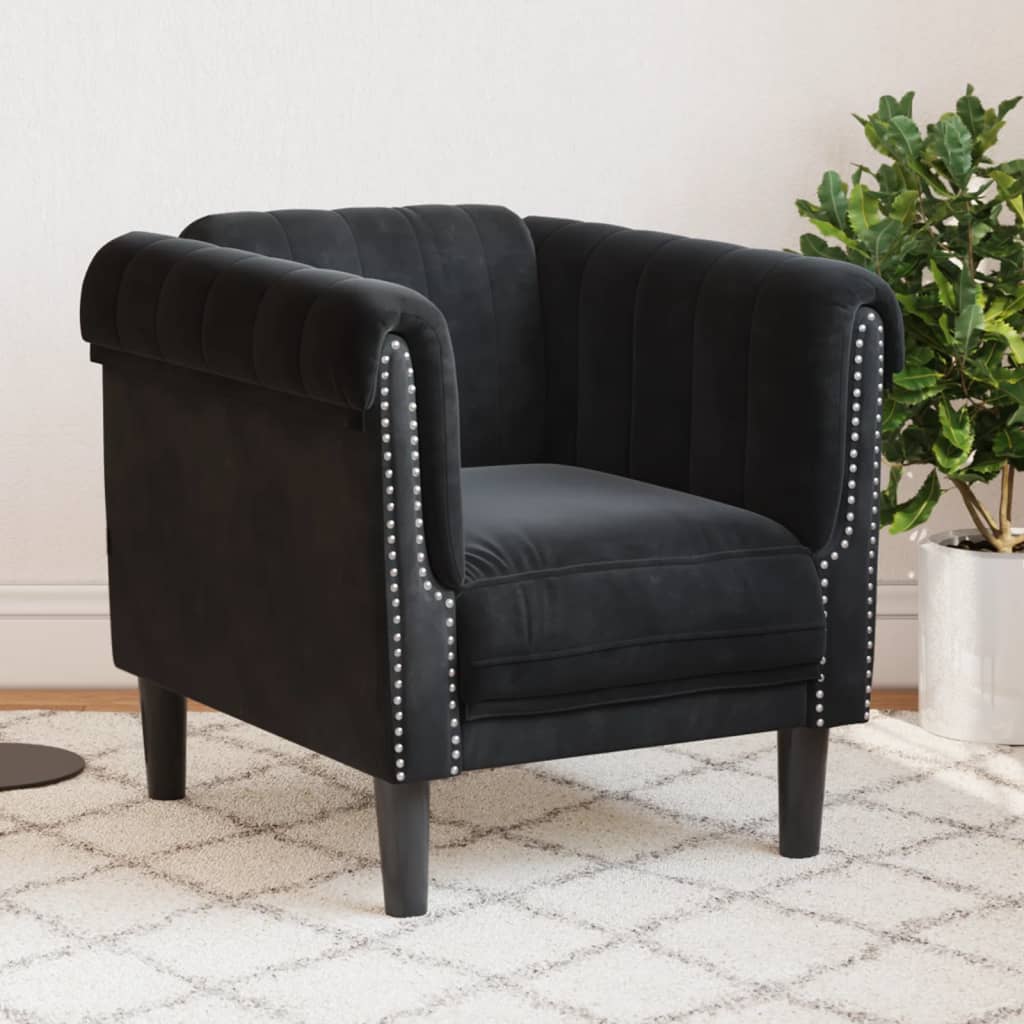 Sofa Chair Black Velvet