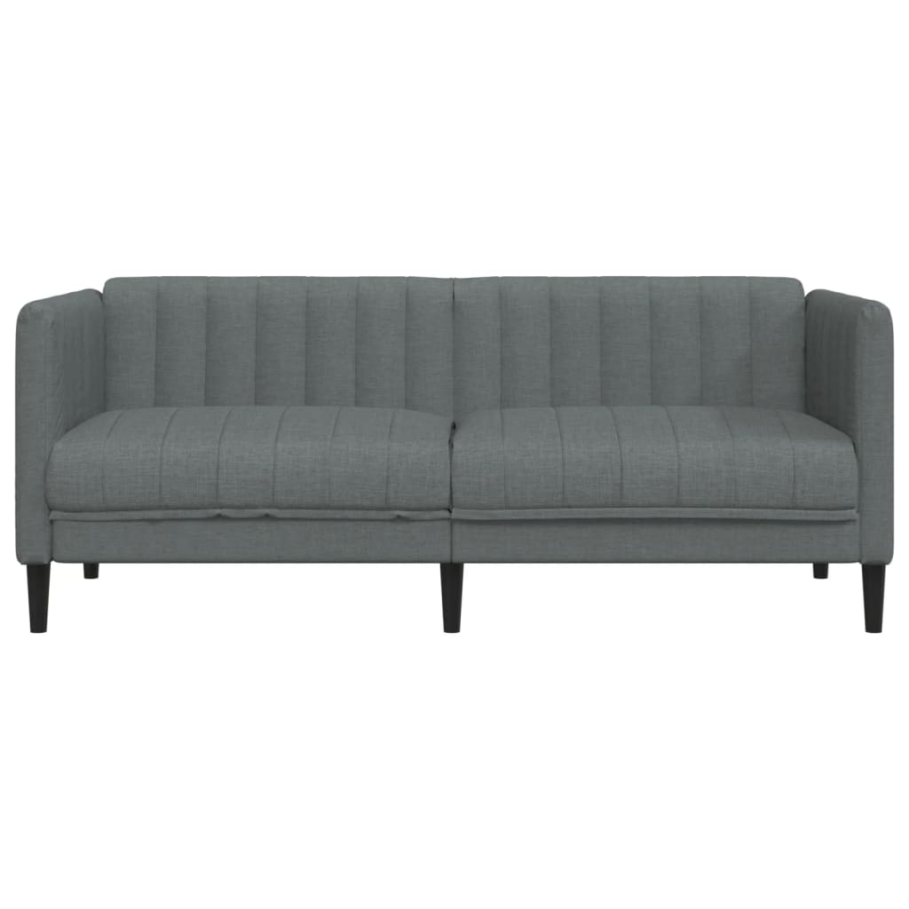Sofa 2-Seater Dark Grey Fabric