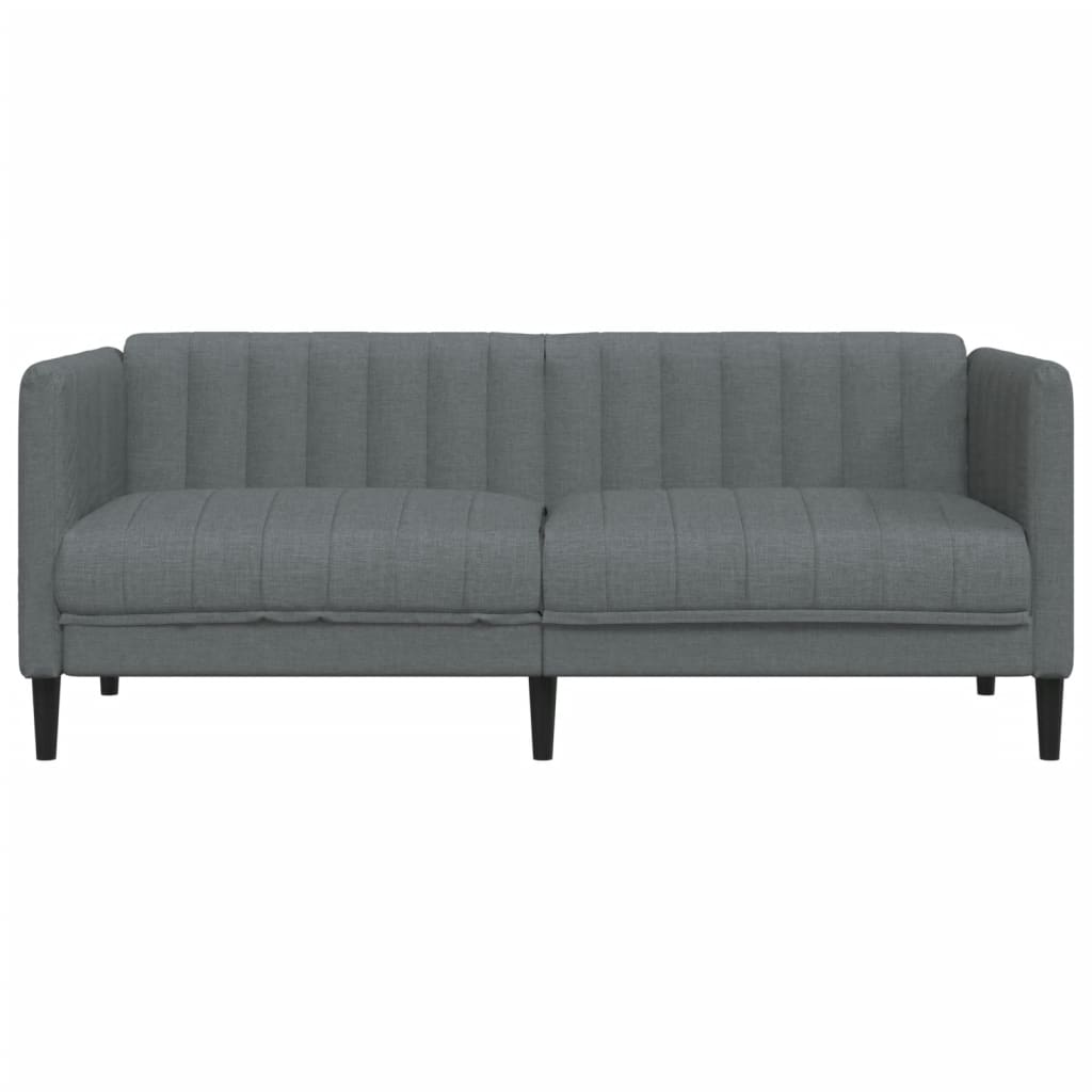 Sofa 2-Seater Dark Grey Fabric