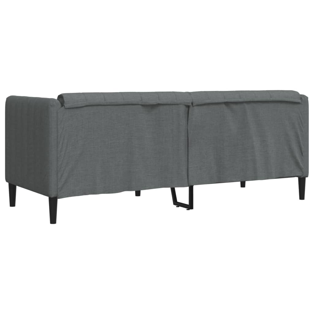 Sofa 2-Seater Dark Grey Fabric