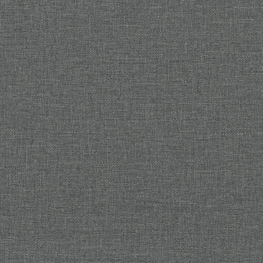 Sofa 3-Seater Dark Grey Fabric