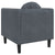 Sofa Chair with Cushion Dark Grey Velvet