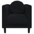 Sofa Chair with Cushion Black Velvet